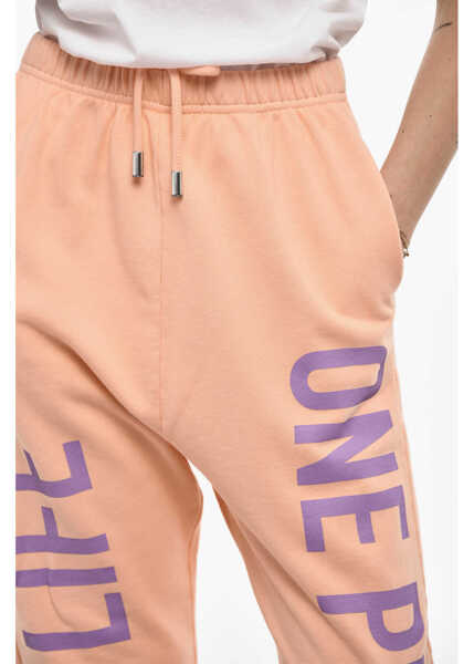 Pantaloni de trening DSQUARED2 2 Pockets Lightweight Cotton Joggers With Side Print Pink Femei (BM 18091357) 3