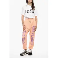Imbracaminte Dama pagina 431 - Pantaloni de trening DSQUARED2 2 Pockets Lightweight Cotton Joggers With Side Print Pink Femei (BM 18091357) - B-mall.ro