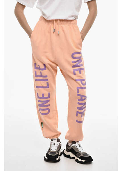 Pantaloni de trening DSQUARED2 2 Pockets Lightweight Cotton Joggers With Side Print Pink Femei (BM 18091357) 1
