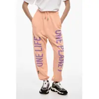 Pantaloni de trening 2 Pockets Lightweight Cotton Joggers With Side Print Femei