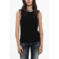 Bluze Solid Color Tank Top With Studs Femei