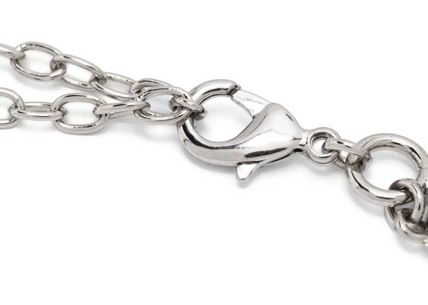 Coliere DSQUARED2 Metal Gothic Necklace With Rhinestone Embellishment Silver Barbati (BM 18091381) 3