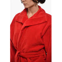 Halate de baie Dama - Halate de baie DSQUARED2 Cotton Terry Beach Bathrobe With Embroidery Red Femei (BM 18091387) - B-mall.ro