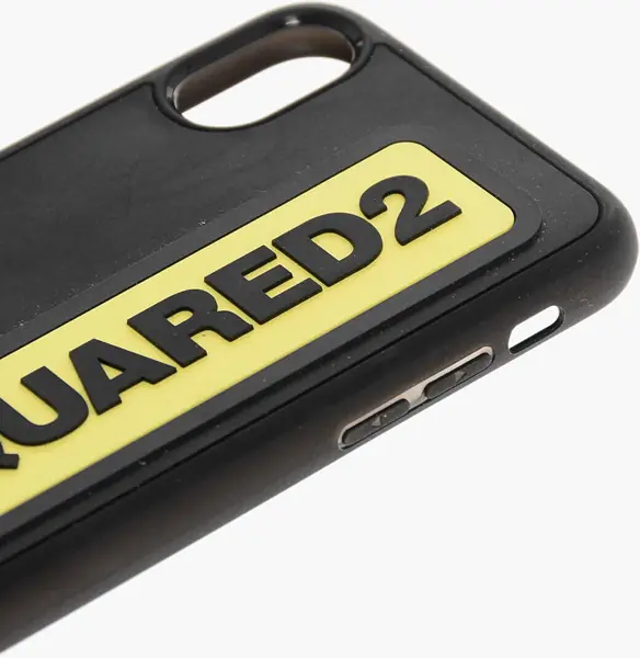 Huse mobil & tablete DSQUARED2 Solid Color Iphone X Case With Contrasting Detail Yellow Femei (BM 18091390) 2