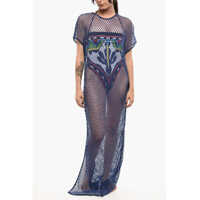 Costume de baie intregi Openwork Maxi Beach Cover-Up Dress Femei
