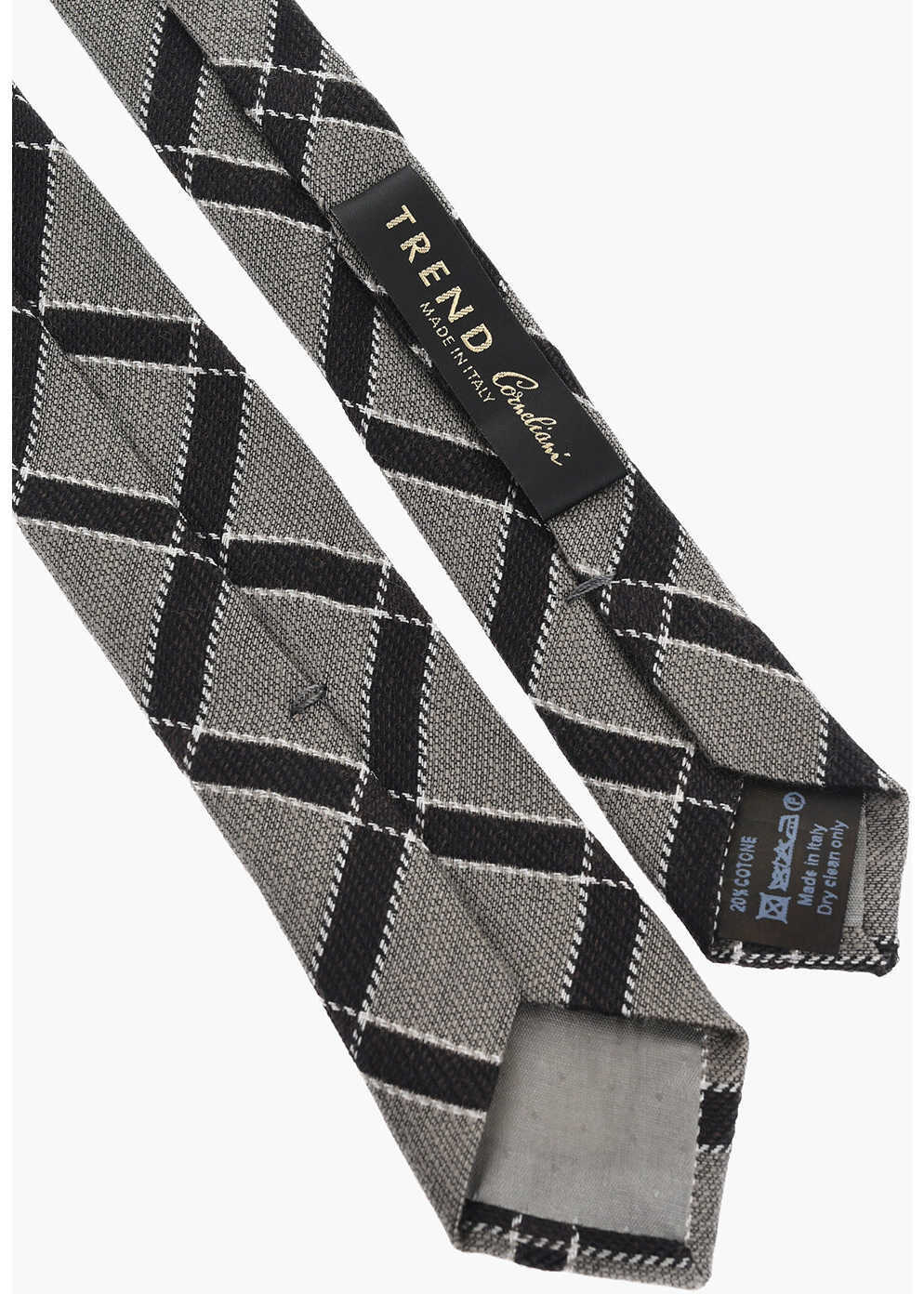 Cravate CORNELIANI Diamond Patterned Wool Blend Tie Brown Barbati (BM 18091417) 3