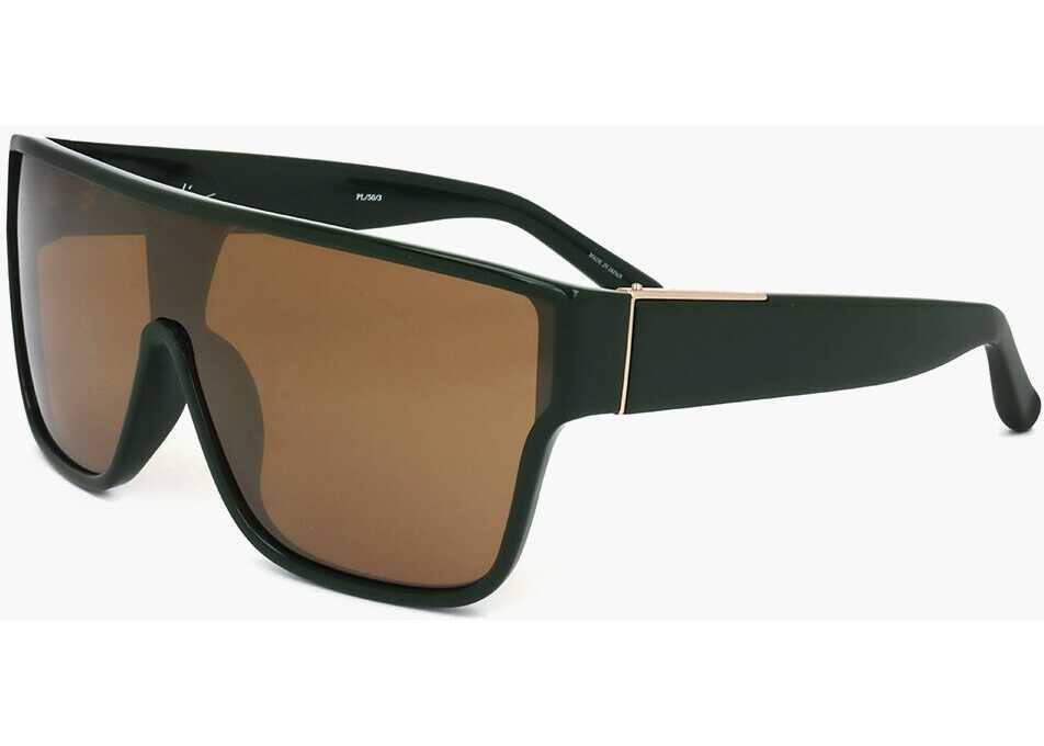 Ochelari de soare LINDA FARROW Phillip Lim Shield Sunglasses With Plastic Frame Green Barbati (BM 18091513) 2