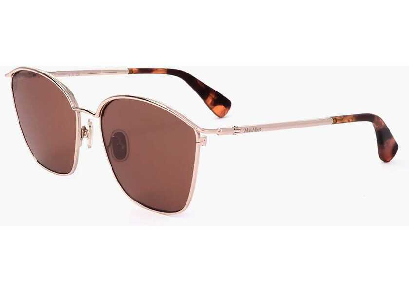 Ochelari de soare Max Mara Clubmaster Sunglasses With Metal Frame Brown Femei (BM 18091519) 2