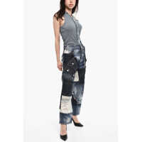 Imbracaminte Dama pagina 400 - Blugi drepti DSQUARED2 Baggy Fit Vintage Effect Jeans Blue Femei (BM 18091525) - B-mall.ro