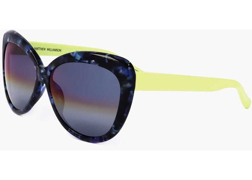 Ochelari de soare LINDA FARROW Matthew Williamson Tortoiseshell Butterfly Sunglasses Blue Femei (BM 18091534) 2