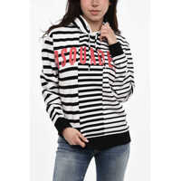 Bluze de trening Striped Hoodie With Frontal Print Femei