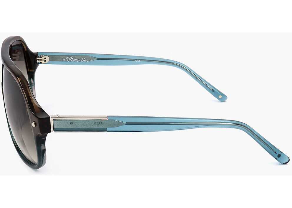 Ochelari de soare LINDA FARROW Phillip Lim Aviator Sunglasses With Gradient Lenses Brown Femei (BM 18091564) 3