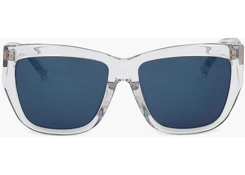 Ochelari de soare LINDA FARROW Phillip Lim Rectangular Sunglasses With Transparent Frame White Femei (BM 18091582) 1