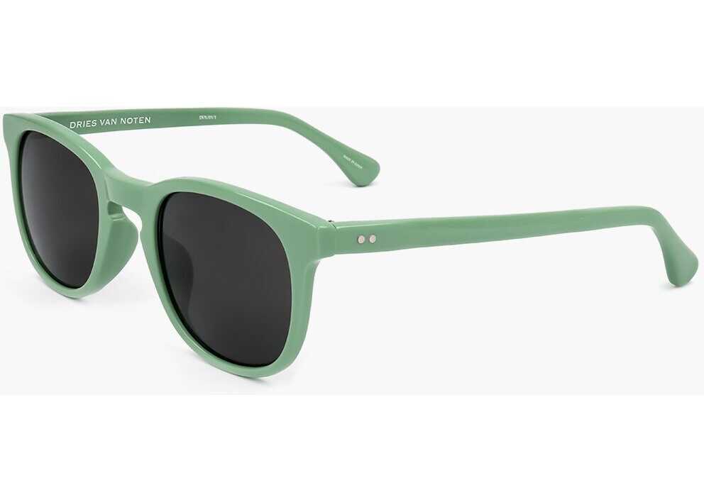 Ochelari de soare LINDA FARROW Dries Van Noten Wayfarer Sunglasses With Plastic Frame Green Barbati (BM 18091585) 2