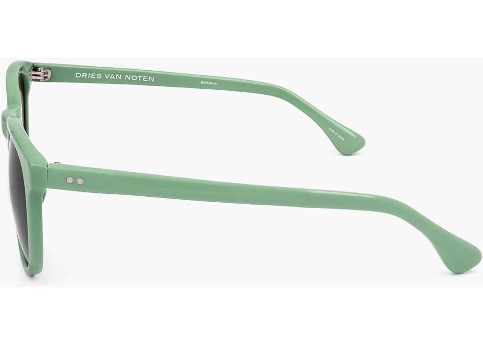 Ochelari de soare LINDA FARROW Dries Van Noten Wayfarer Sunglasses With Plastic Frame Green Barbati (BM 18091585) 3