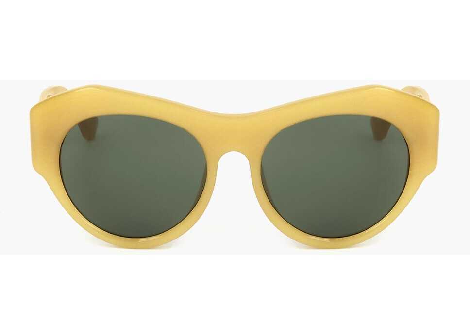 Ochelari de soare LINDA FARROW Dries Van Noten Sunglasses With See Through Frame Yellow Femei (BM 18091597) 1