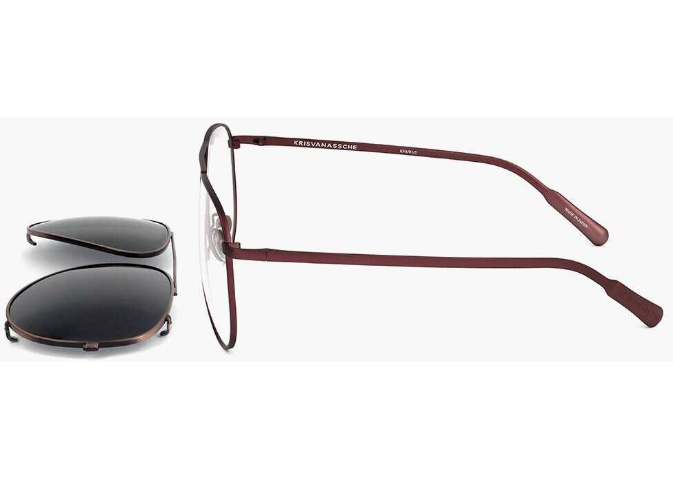 Ochelari de soare LINDA FARROW Kris Van Assche Aviator Sunglasses With Removable Mask Black Barbati (BM 18091603) 3