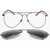 LINDA FARROW Kris Van Assche Aviator Sunglasses With Removable Mask Black
