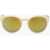 LINDA FARROW Phillip Lim Clubmaster Sunglasses With Plastic Frame Beige