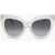 LINDA FARROW Erdem Butterfly Sunglasses With Lace-Effect Frame White