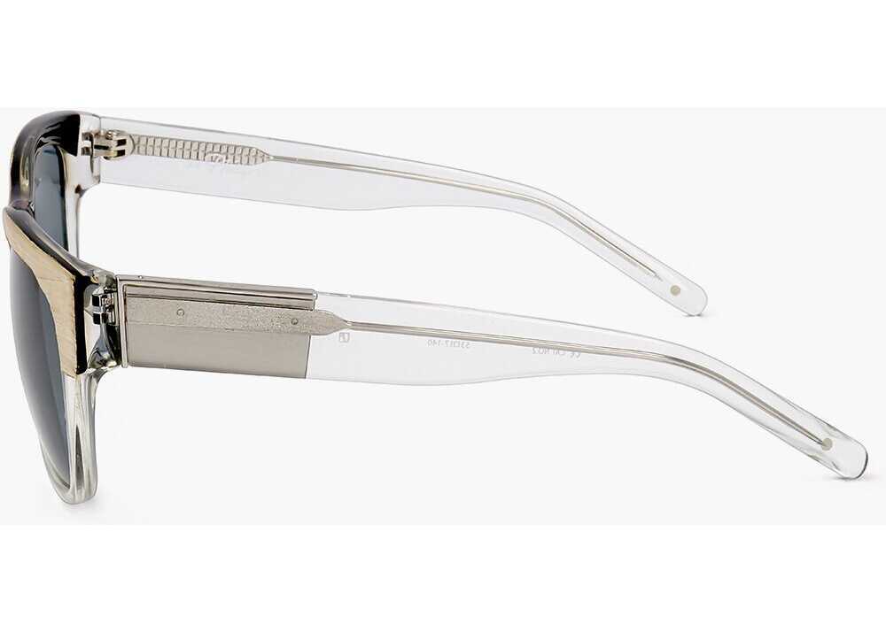 Ochelari de soare LINDA FARROW Phillip Lim Wayfarer Sunglasses With Wood Effect Detail White Barbati (BM 18091720) 3