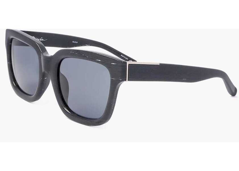 Ochelari de soare LINDA FARROW Phillip Lim Marble Effect Wayfarer Sunglasses Black Barbati (BM 18091738) 2