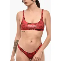 Sutiene All-Over Printed Bandeau Bikini Top Femei