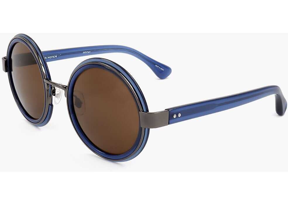 Ochelari de soare LINDA FARROW Dries Van Noten Metal Detailed Round Sunglasses Blue Femei (BM 18091747) 2