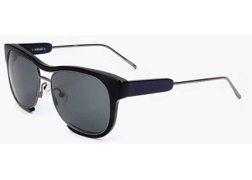 Ochelari de soare LINDA FARROW Sacai Metal Detailed Hybrid Sunglasses Black Barbati (BM 18091750) 2