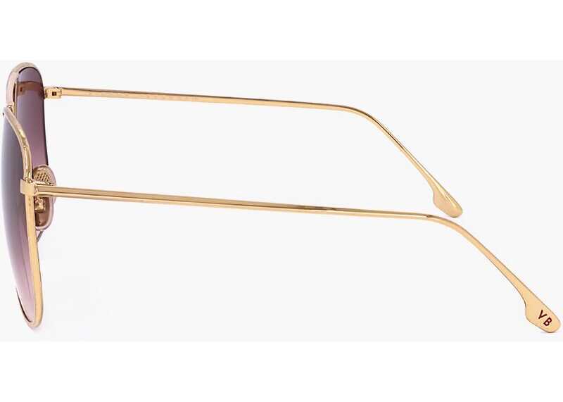 Ochelari de soare Victoria Beckham Aviator Sunglasses With Squared Lenses Silver Femei (BM 18091756) 3