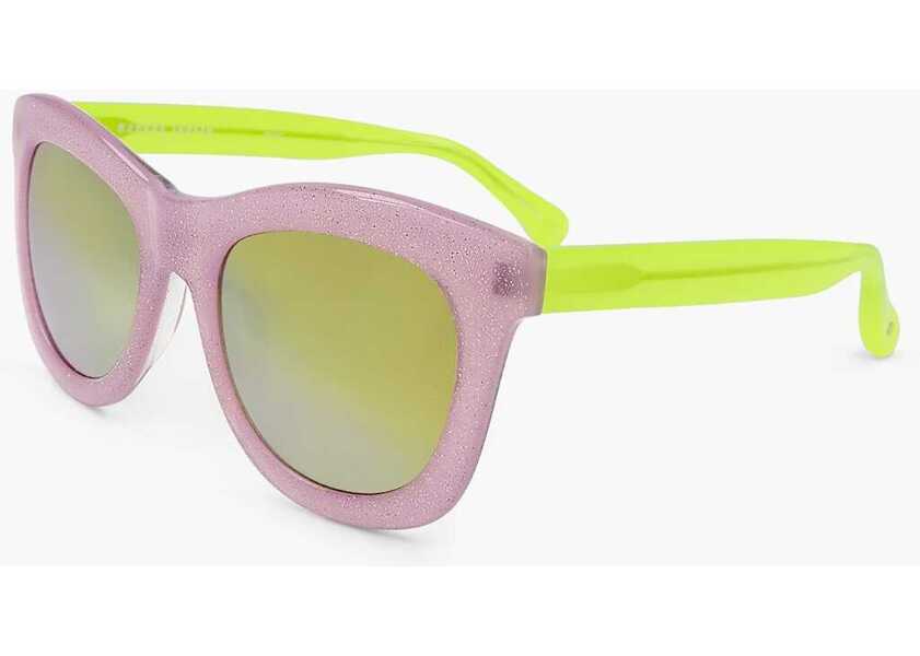 Ochelari de soare LINDA FARROW Markus Lupfer Wayfarer Sunglasses With Glittered Frame Pink Femei (BM 18091762) 2