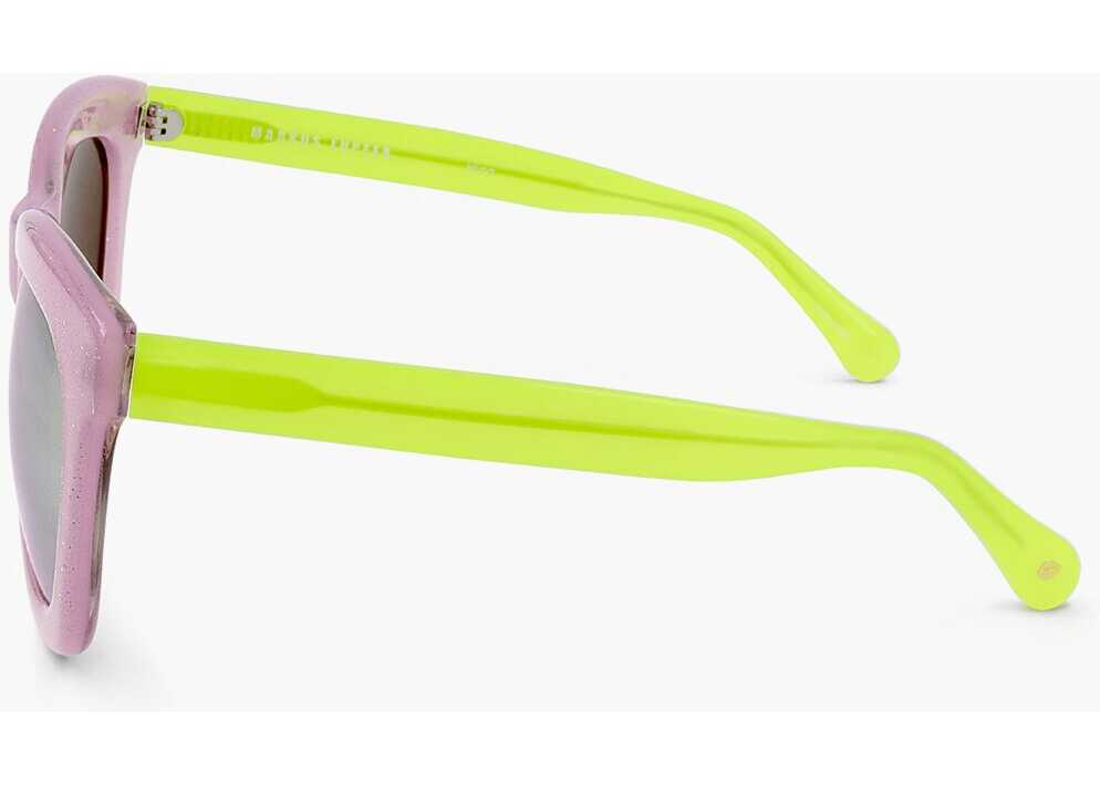 Ochelari de soare LINDA FARROW Markus Lupfer Wayfarer Sunglasses With Glittered Frame Pink Femei (BM 18091762) 3