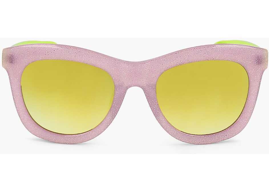 Ochelari de soare LINDA FARROW Markus Lupfer Wayfarer Sunglasses With Glittered Frame Pink Femei (BM 18091762) 1