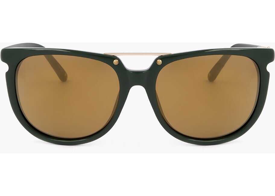 Ochelari de soare LINDA FARROW Phillip Lim Wayfarer Sunglasses With Metal Bridge Green Barbati (BM 18091786) 1