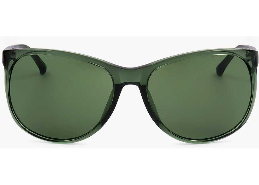 Ochelari de soare LINDA FARROW Dries Van Noten Wayfarer Sunglasses With Slim Frame Green Femei (BM 18091900) 1