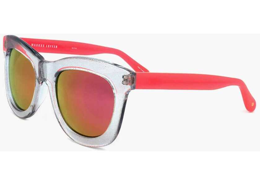 Ochelari de soare LINDA FARROW Markus Lupfer Transparent Sunglasses With Contrasting Rods Multicolor Femei (BM 18091915) 2