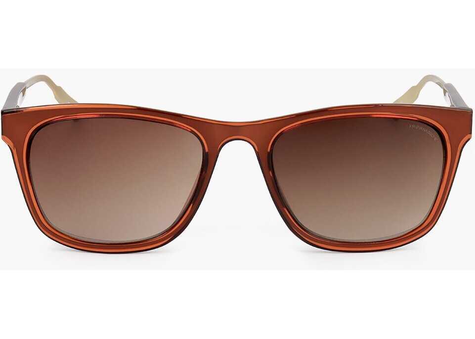 Ochelari de soare LINDA FARROW Kris Van Assche Wayfarer Sunglasses With Gradient Lenses Brown Barbati (BM 18091918) 1