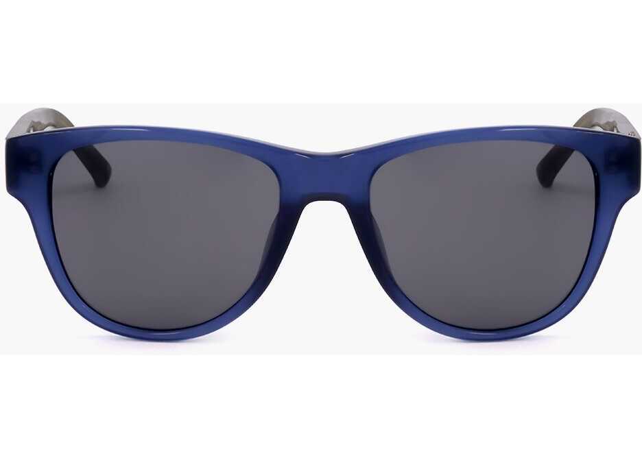 Ochelari de soare LINDA FARROW Phillip Lim Wayfarer Sunglasses With Animal Patterned Detail Blue Barbati (BM 18091924) 1