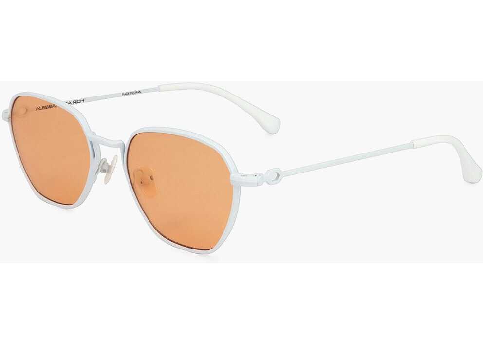 Ochelari de soare LINDA FARROW Alessandra Rich Metal-Framed Sunglasses With Orange Lenses Orange Femei (BM 18091930) 2