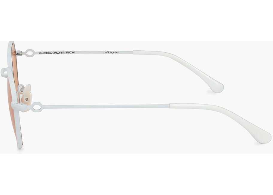 Ochelari de soare LINDA FARROW Alessandra Rich Metal-Framed Sunglasses With Orange Lenses Orange Femei (BM 18091930) 3