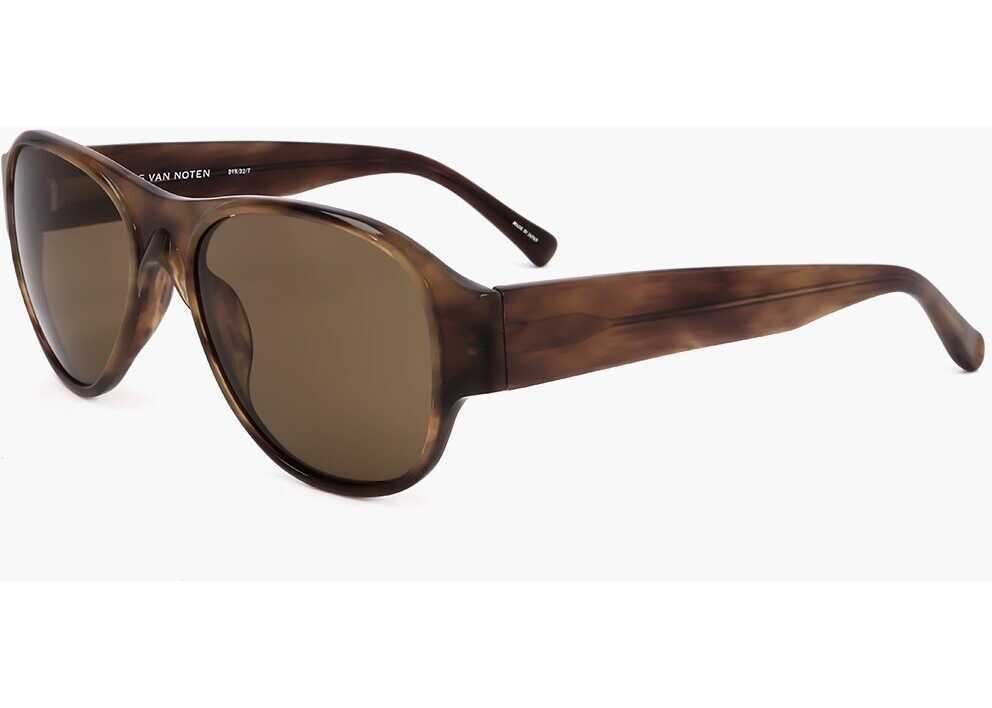 Ochelari de soare LINDA FARROW Dries Van Noten Aviator Sunglasses With Tortoiseshell Frame Brown Femei (BM 18091933) 2