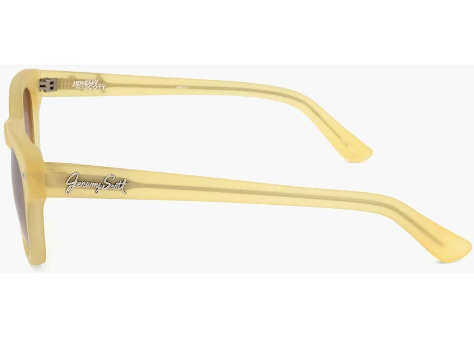 Ochelari de soare LINDA FARROW Jeremy Scott Wayfarer Sunglasses With Matte Frame Yellow Femei (BM 18091936) 3