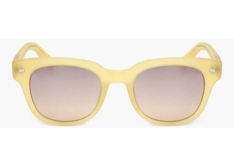 Ochelari de soare LINDA FARROW Jeremy Scott Wayfarer Sunglasses With Matte Frame Yellow Femei (BM 18091936) 1