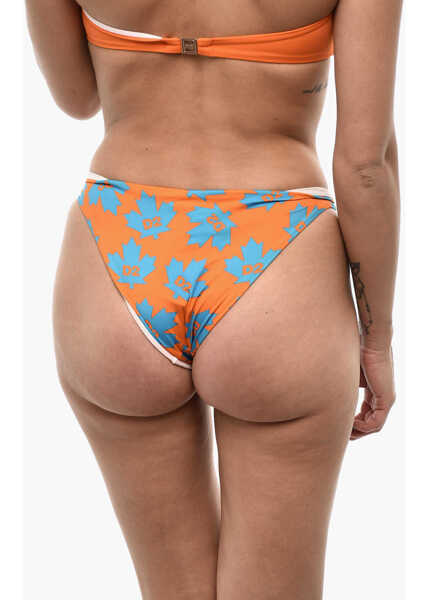 Bikini DSQUARED2 All-Over Monogram Two-Tone Bikini Bottom Orange Femei (BM 18091939) 2