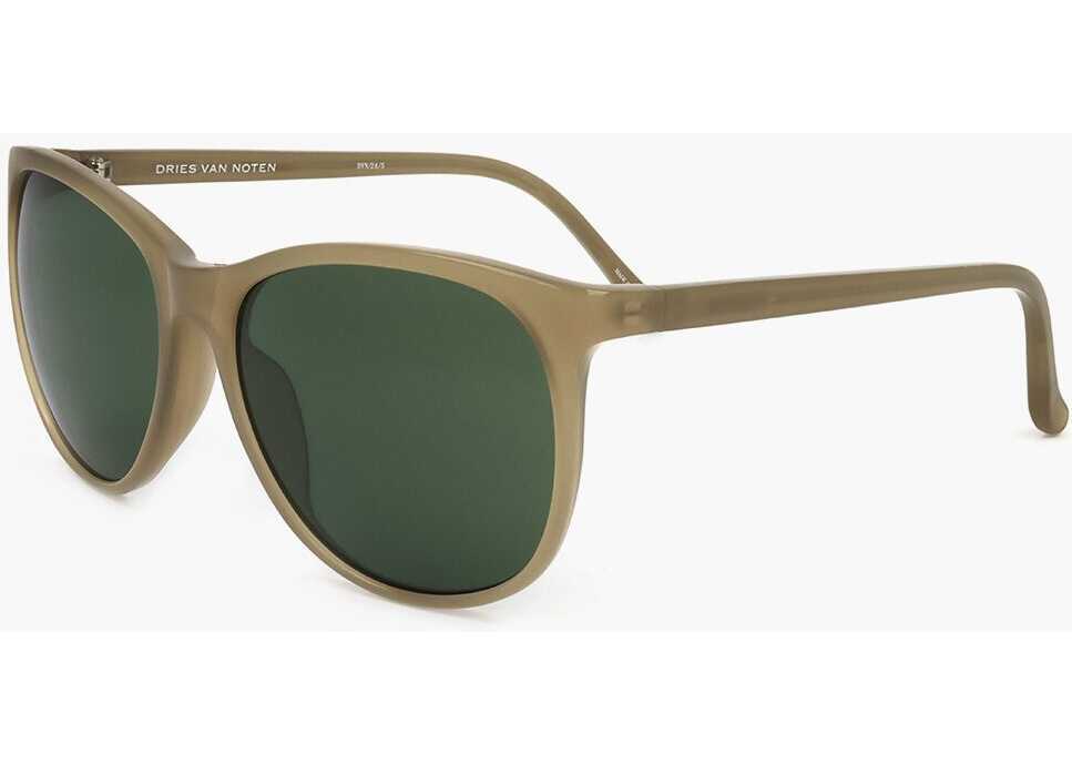 Ochelari de soare LINDA FARROW Dries Van Noten Wayfarer Sunglasses With Slim Frame Military Green Barbati (BM 18091945) 2