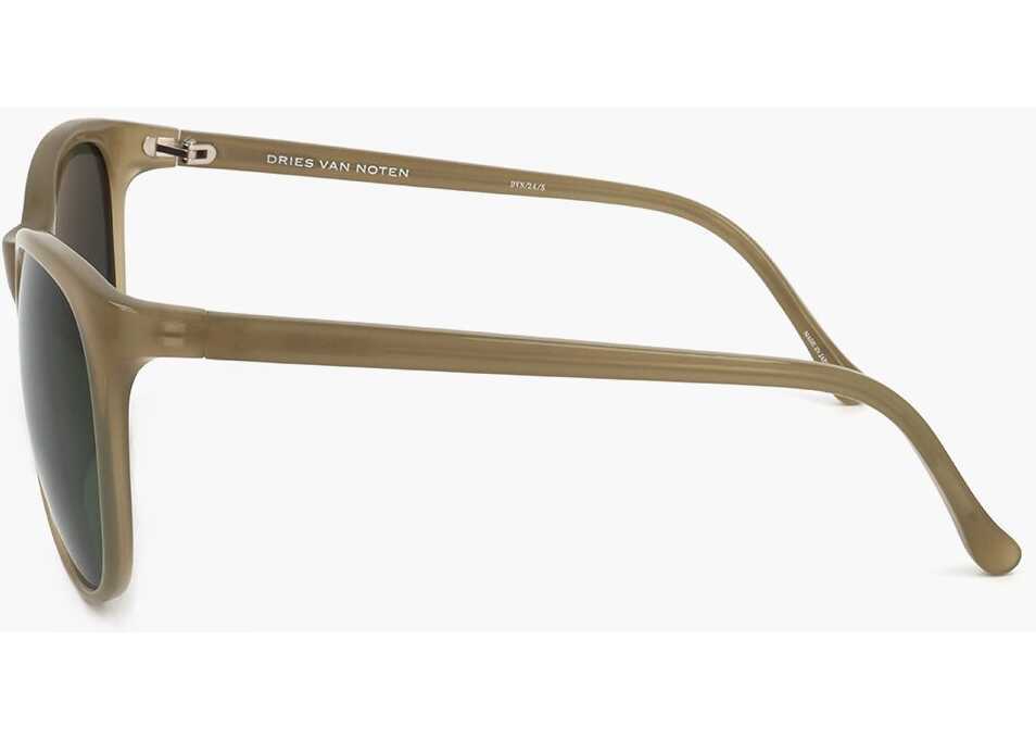 Ochelari de soare LINDA FARROW Dries Van Noten Wayfarer Sunglasses With Slim Frame Military Green Barbati (BM 18091945) 3