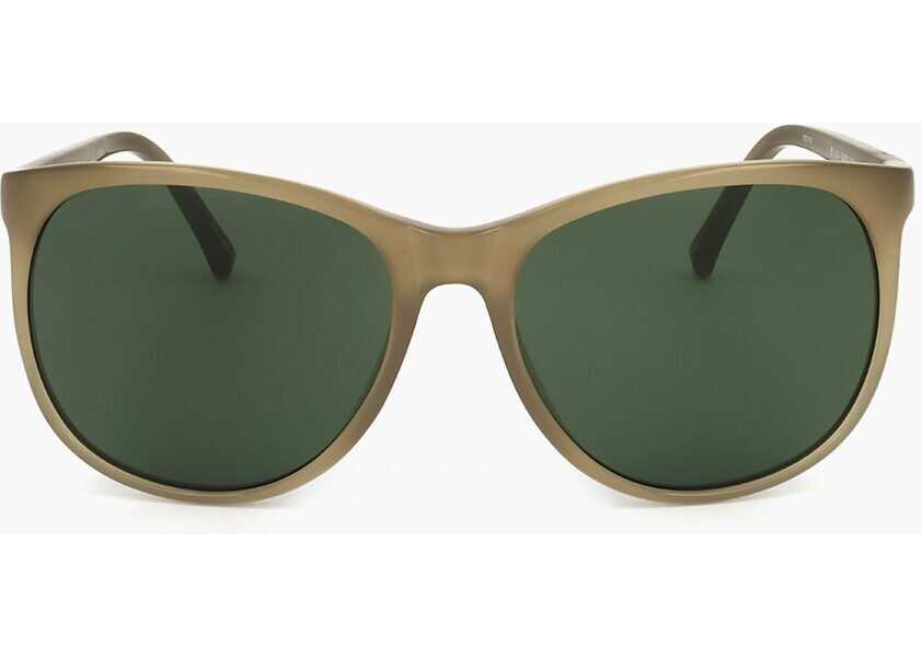 Ochelari de soare LINDA FARROW Dries Van Noten Wayfarer Sunglasses With Slim Frame Military Green Barbati (BM 18091945) 1