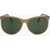 LINDA FARROW Dries Van Noten Wayfarer Sunglasses With Slim Frame Military Green