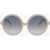 LINDA FARROW No 21 Round Sunglasses With Gradient Lenses Beige