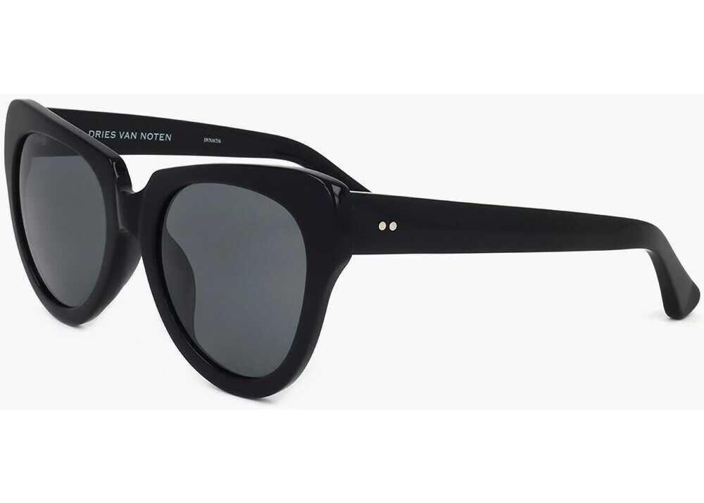 Ochelari de soare LINDA FARROW Dries Van Noten Cat-Eye Sunglasses With Monochrome Lenses Black Femei (BM 18091969) 2